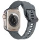 Mobigear Ripple Bracelet Silicone Apple Watch Fermeture boucle ardillon - 49/46/45/44 mm - Gris