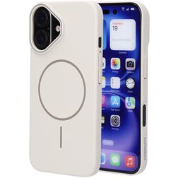 Mobiparts Slim Line Coque iPhone 16 MagSafe Coque arrière Rigide - Off White