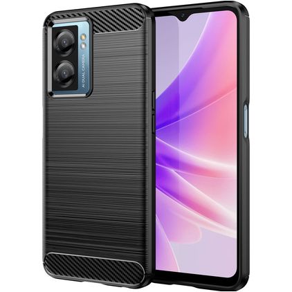 Mobigear Brushed Slim Coque Realme Narzo 50 5G Coque arrière en TPU Souple - Noir