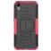 Mobigear Tire Coque HONOR 8S Coque arrière Rigide Anti-Chocs avec Support Amovible - Noir / Rose