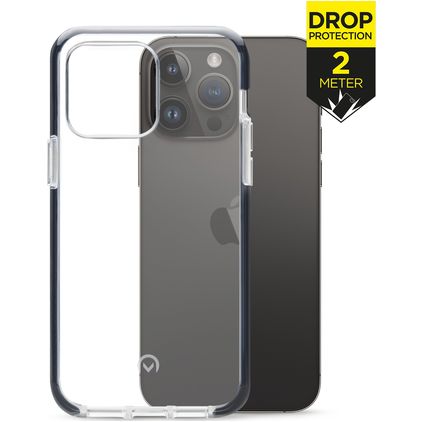 Mobilize Shatterproof Coque iPhone 14 Pro Max Coque arrière Rigide Anti-Chocs - Transparent / Noir