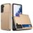 Mobigear Card Coque Samsung Galaxy S21 Coque arrière Rigide Anti-Chocs avec Porte-Cartes - Or