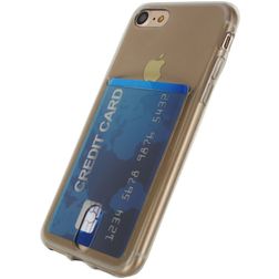 Xccess Card Case Coque iPhone 7 Coque arrière en TPU Souple - Gris