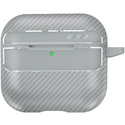 Mobigear Carbon Fiber Coque Apple AirPods 4 Thin Coque Rigide - Gris
