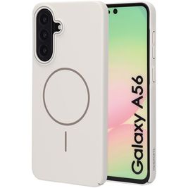 Mobiparts Slim Line Coque Samsung Galaxy A56 MagSafe Coque arrière Rigide - Off White
