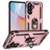 Mobigear Armor ring Coque Samsung Galaxy A37 Coque arrière Rigide Anti-Chocs avec Anneau-Support - Rose doré