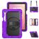 Mobigear SureGrip XGuard Coque Samsung Galaxy Tab S11 Coque arrière en Plastique rigide,Silicone + Porte-crayon + Bandoulière + Support Amovible - Violet