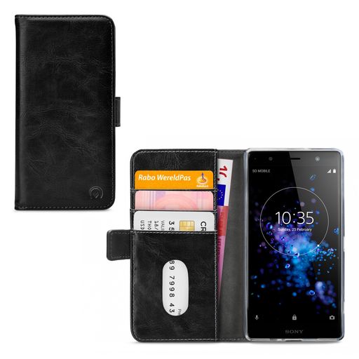 Mobilize Elite Gelly Housse Sony Xperia XZ2 Premium Etui Porte-Monnaie - Noir
