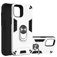 Mobigear Armor Ring Coque iPhone 12 Pro Max Coque arrière Rigide Anti-Chocs avec Anneau-Support - Argent