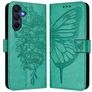 Mobigear Flowers Housse Samsung Galaxy A17 Etui Porte-Monnaie - Vert