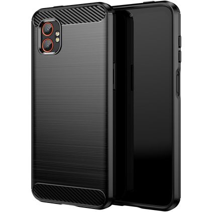 Mobigear Brushed Slim Samsung Galaxy Xcover 7 Pro TPU souple Coque arrière - Noir