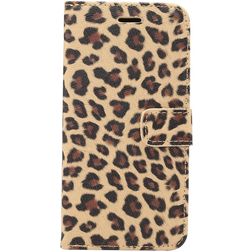 Mobigear Leopard iPhone XR Étui Portefeuille - Marron