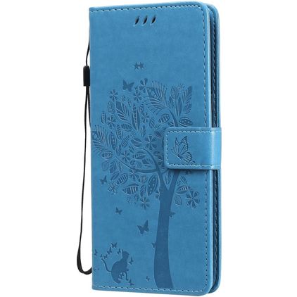Mobigear Tree Housse LG V60 ThinQ Etui Porte-Monnaie - Bleu