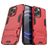 Mobigear Armor Stand Coque iPhone 13 Pro Coque arrière Rigide Anti-Chocs avec Support Amovible - Rouge