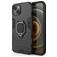 Mobigear Armor Ring Coque iPhone 13 Coque arrière Rigide Anti-Chocs avec Anneau-Support - Noir