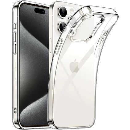Mobigear Basics Transparent iPhone 15 Pro TPU souple Coque arrière - Transparent