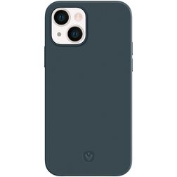 Valenta Snap Luxe Coque iPhone 13 Coque arrière en Cuir Véritable - Bleu