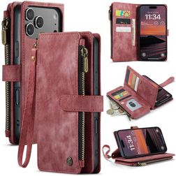CaseMe C30 Housse iPhone 17 Pro Max Etui Porte-Monnaie - Rouge