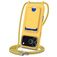 Mobigear Lanyard Card iPhone 17 Pro Coque avec cordon en Silicone et Porte-Cartes - Jaune