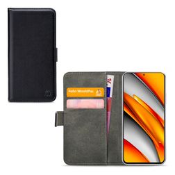 Mobilize Classic Gelly Wallet Housse POCO F3 Etui Porte-Monnaie - Noir