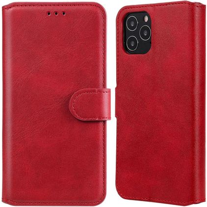 Mobigear Wallet Housse iPhone 12 Pro Etui Porte-Monnaie - Rouge