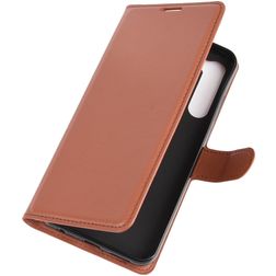 Mobigear Classic Housse HTC Desire 20 Pro Etui Porte-Monnaie - Cognac