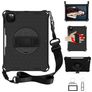 Mobigear SureGrip Hexa Coque iPad Pro 11 Pouces (2022) Coque arrière en Plastique rigide,Silicone + Porte-crayon + Bandoulière + Support Amovible - Noir