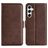 Mobigear Slim Magnet Housse Samsung Galaxy A35 Etui Porte-Monnaie - Marron