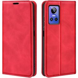 Mobigear Retro Slim Housse Realme GT Neo 3 Etui Porte-Monnaie - Rouge