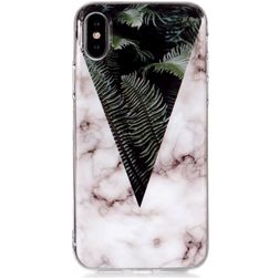 Mobigear Marble Coque iPhone XS Max Coque arrière en TPU Souple - Leaves