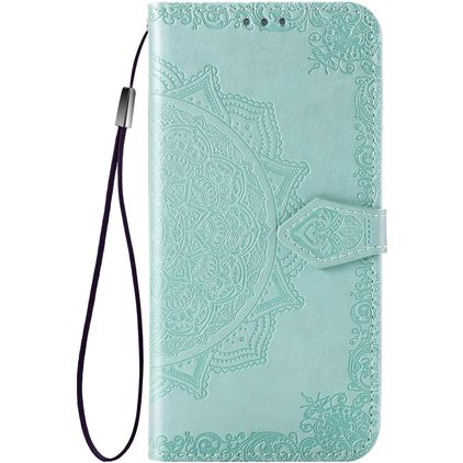 Mobigear Mandala Housse OPPO Reno 3 Pro Etui Porte-Monnaie - Turquoise