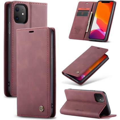 Caseme 013 Housse iPhone 11 Etui Porte-Monnaie - Rouge