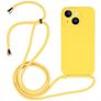 Mobigear Lanyard iPhone 14 Coque avec cordon en Silicone - Jaune