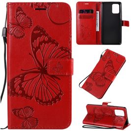 Mobigear Butterfly Housse Samsung Galaxy S10 Lite Etui Porte-Monnaie - Rouge