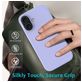 Mobigear Rubber Touch Coque iPhone 16 Coque arrière en Silicone - Violet