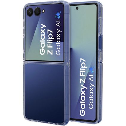 Mobiparts Hardcover Transparent Samsung Galaxy Z Flip 7 MagSafe Plastique rigide Coque arrière - Transparent