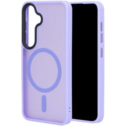 Mobiparts Hardcover Coque Samsung Galaxy S25 MagSafe Coque arrière Rigide - Satin Lila