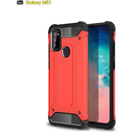 Mobigear Outdoor Coque Samsung Galaxy M51 Coque arrière Rigide Anti-Chocs - Rouge