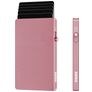 Valenta Cardprotector - Porte Cartes en en Aluminium - 5 Cartes - Compatible MagSafe - Rose