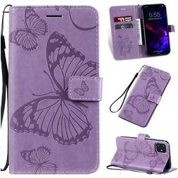 Mobigear Butterfly Housse iPhone 11 Etui Porte-Monnaie - Violet