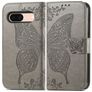 Mobigear Butterfly Housse Google Pixel 8a Etui Porte-Monnaie - Gris