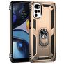 Mobigear Armor Ring Coque Motorola Moto G22 Coque arrière Rigide Anti-Chocs avec Anneau-Support - Or