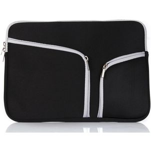 Mobigear Double Zipper Pochette Ordinateur portable en Neoprène 15 - 16 Pouces Housse ordinateur - Noir
