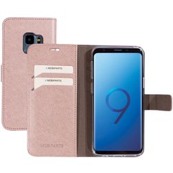 Mobiparts Saffiano Wallet Housse Samsung Galaxy S9 Etui Porte-Monnaie - Rose