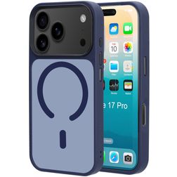 Mobiparts Hardcover iPhone 17 Pro MagSafe Plastique rigide Coque arrière - Satin Blue