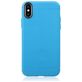 Mobigear Grip Coque iPhone XS Coque arrière en TPU Souple avec Support Amovible - Bleu