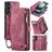 Caseme 008 Housse Samsung Galaxy S23 FE Etui avec Coque Détachable Porte-Monnaie - Rouge