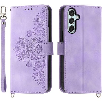 Mobigear Clover Housse Samsung Galaxy M15 Etui Porte-Monnaie - Violet