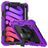 Mobigear SureGrip Xtreme Coque iPad Mini 6 (2021) Coque arrière en Plastique rigide,Silicone + Porte-crayon + Bandoulière + Support Amovible - Violet