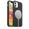 Mobigear Rubber Touch Coque iPhone 12 Mini MagSafe Coque arrière en Silicone - Noir